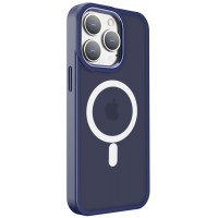 Чехол пластиковый Magsafe для iPhone 14 Plus (синий)